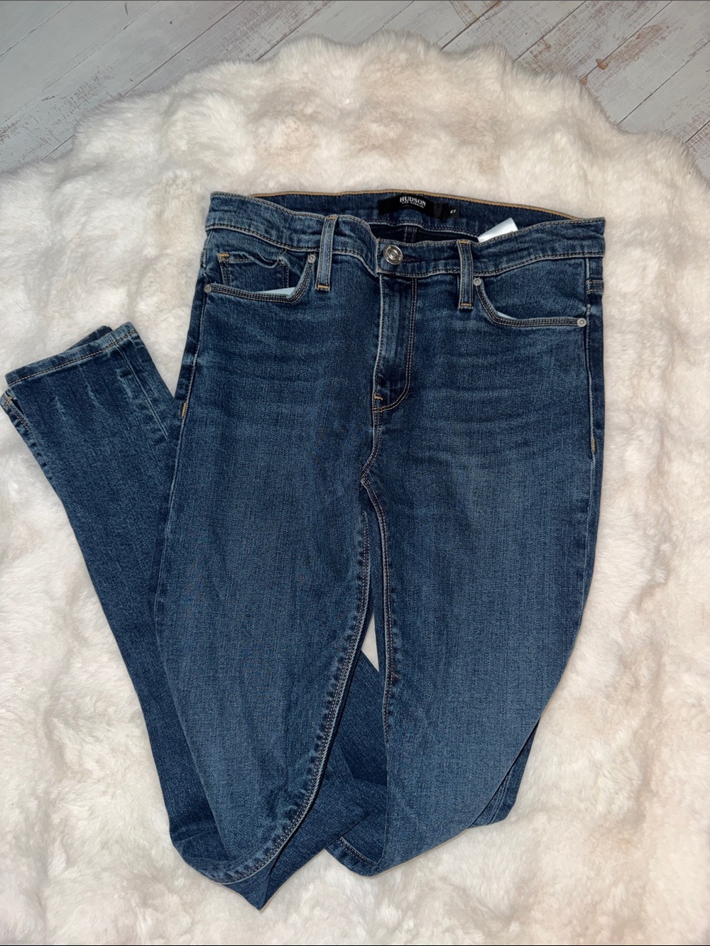 Hudson Jeans Dark Blue Skinny Stretch Denim - Picture 4 of 7
